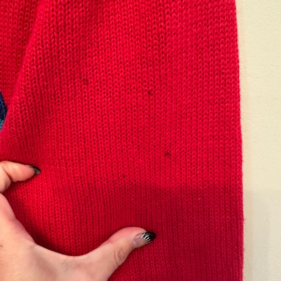 Vintage Y2K Era Tiara International Red Snowman Festive Winter Cardigan Size XL - Picture 3 of 10